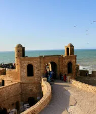 Authentic Moroccan seafood dishes at Essaouira Restaurant with ocean view